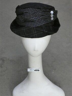 Jackie Black & Cotton Blend Women's Bucket Hat